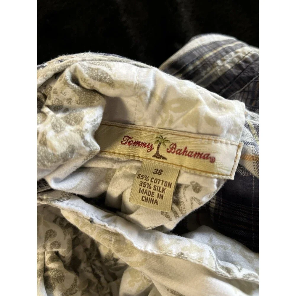 Tommy Bahama Shorts Plaid Blue Men’s Size 38